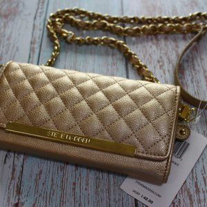 NWT Steve Madden Gold Clutch/Wallet with Crossbody